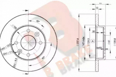 R BRAKE 78rbd24705 -  Тормозной диск